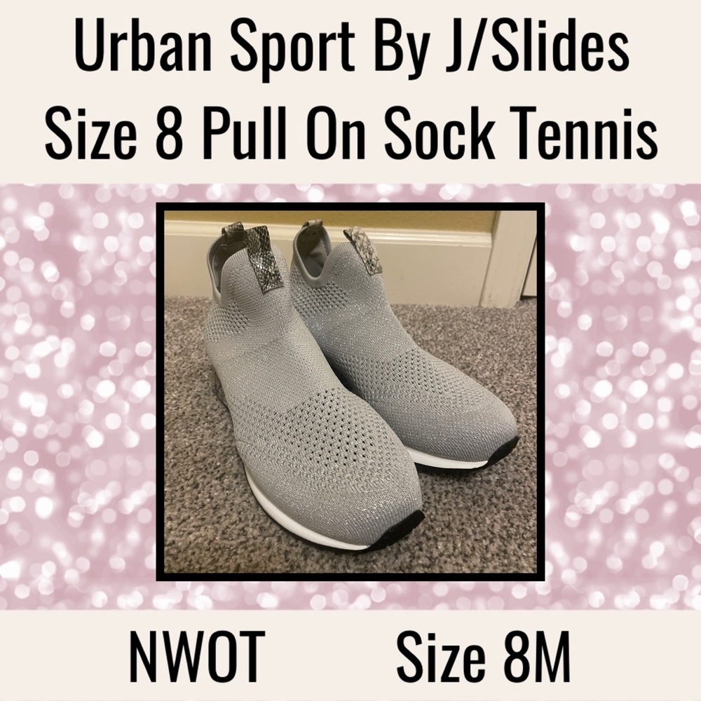 Urban Sport By J/Slides Size 8 Pull-On Sock Tennis